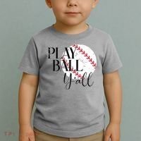 Play Ball Yall Baseball Sport Lover Toddler T-Shirt thumb 2
