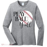 Play Ball Yall Baseball Sport Lover Women's Long Sleeve Shirt thumb 0