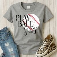 Play Ball Yall Baseball Sport Lover Women's T-Shirt thumb 3