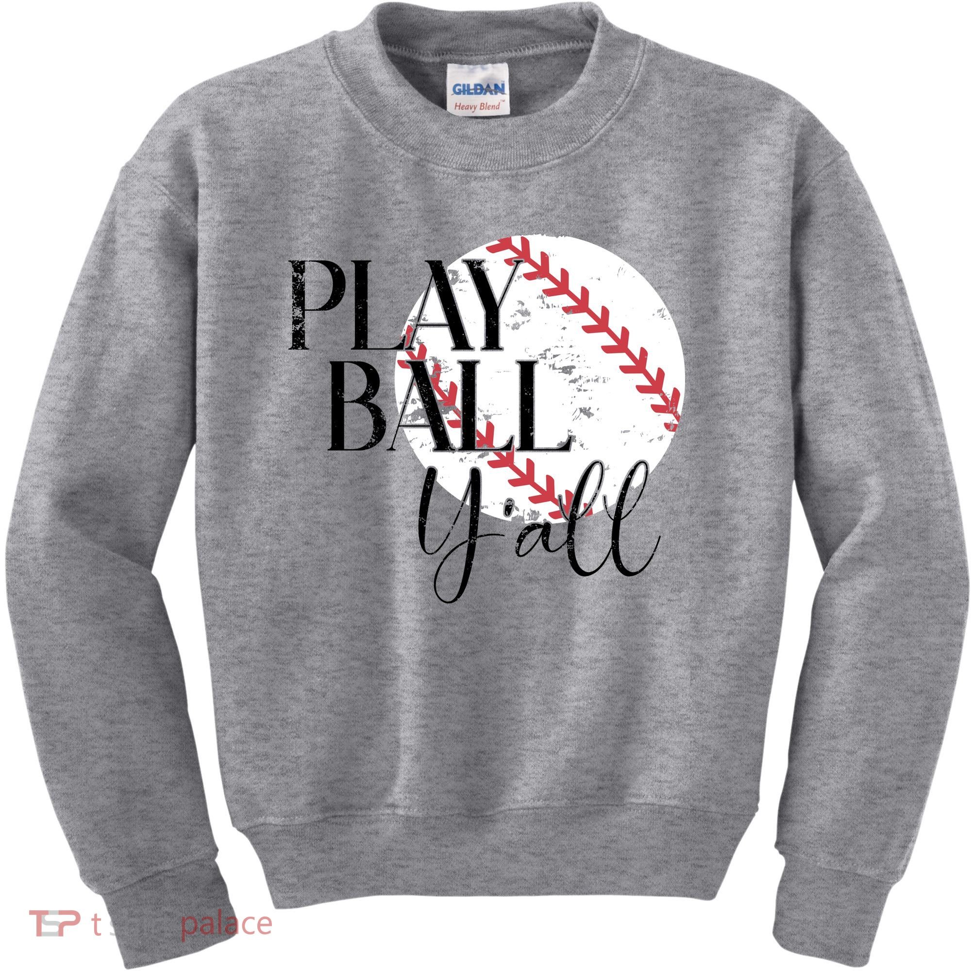 Play Ball Yall Baseball Sport Lover Kids Sweatshirt