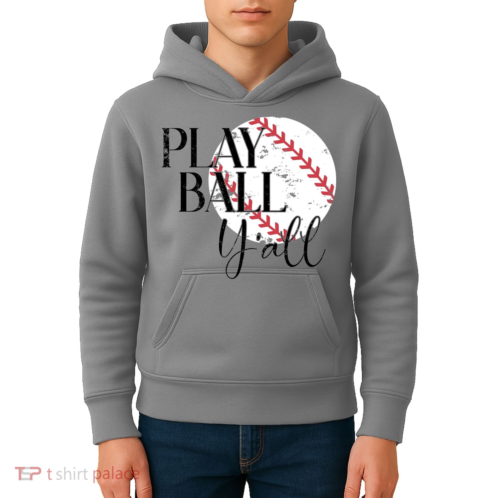 Play Ball Yall Baseball Sport Lover Kids Hoodie