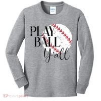 Play Ball Yall Baseball Sport Lover Kids Long Sleeve Shirt thumb 0
