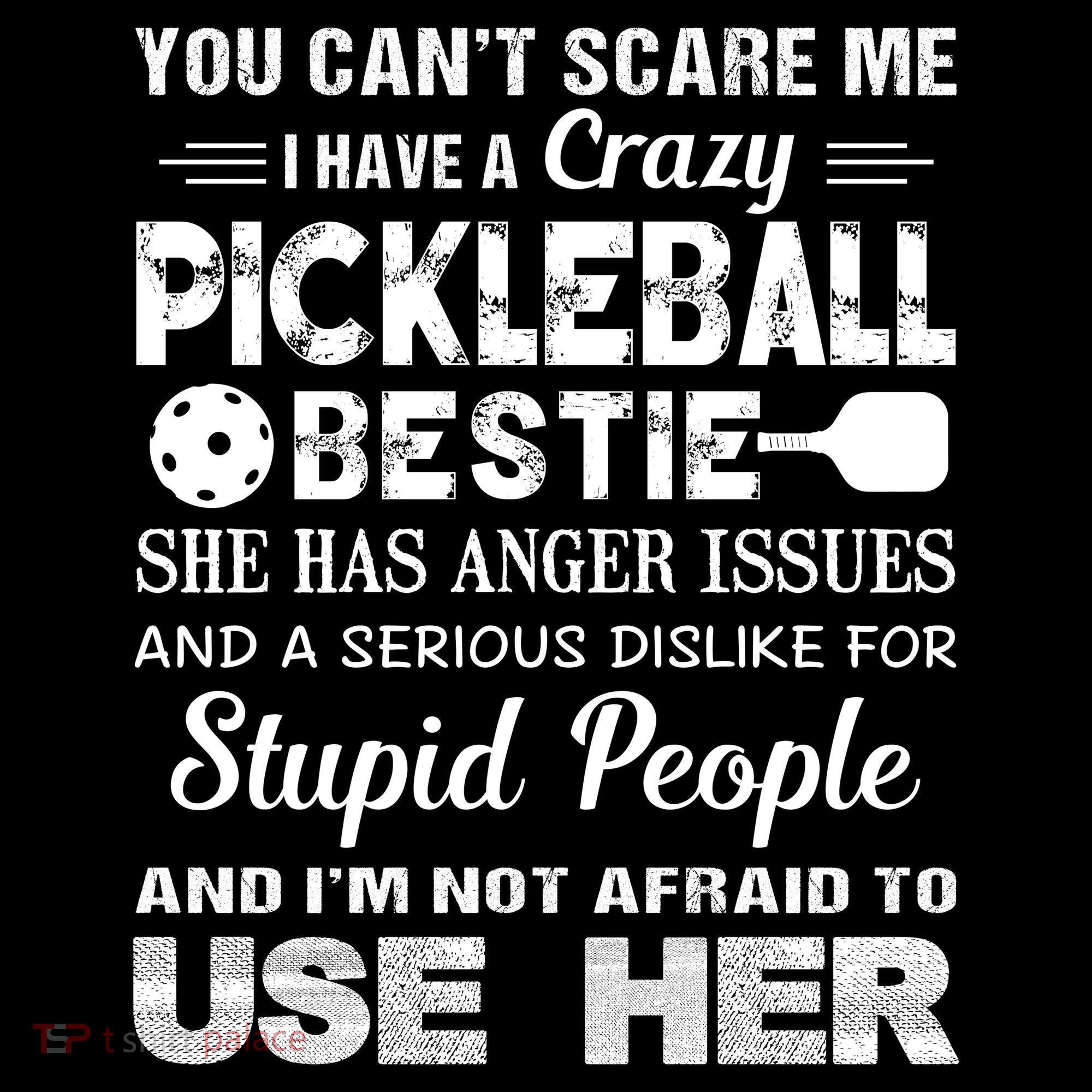 PICKLEBALL Bestie You Can’t Scare Me Ornament