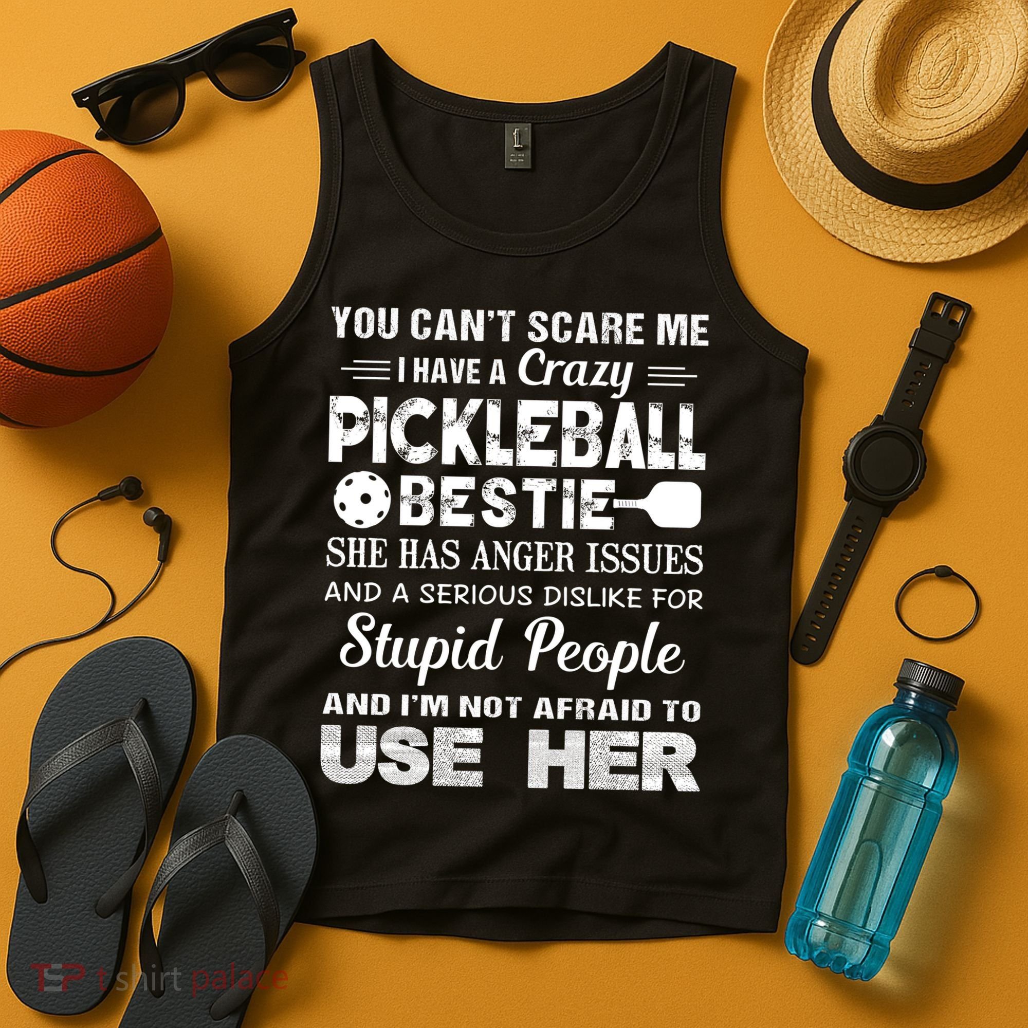 PICKLEBALL Bestie You Can’t Scare Me Tank Top