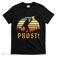 Prost! Bigfoot Yeti Drinking Beer German Oktoberfest T-Shirt thumb 0