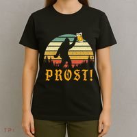 Prost! Bigfoot Yeti Drinking Beer German Oktoberfest T-Shirt thumb 4