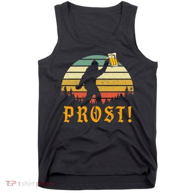 Prost! Bigfoot Yeti Drinking Beer German Oktoberfest Tank Top