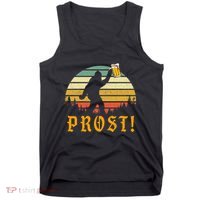 Prost! Bigfoot Yeti Drinking Beer German Oktoberfest Tank Top thumb 0