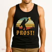 Prost! Bigfoot Yeti Drinking Beer German Oktoberfest Tank Top thumb 3