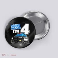 Police Car 4th Birthday Boy 4 Cop Policeman Officer Four Button thumb 0