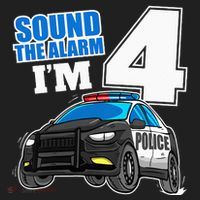 Police Car 4th Birthday Boy 4 Cop Policeman Officer Four Golf Towel thumb 3