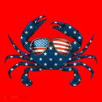 Patriotic Crab 4th Of July Usa Crustacean Seafood Crabbing Santa Hat thumb 1