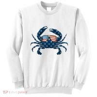 Patriotic Crab 4th Of July Usa Crustacean Seafood Crabbing Sweatshirt thumb 0
