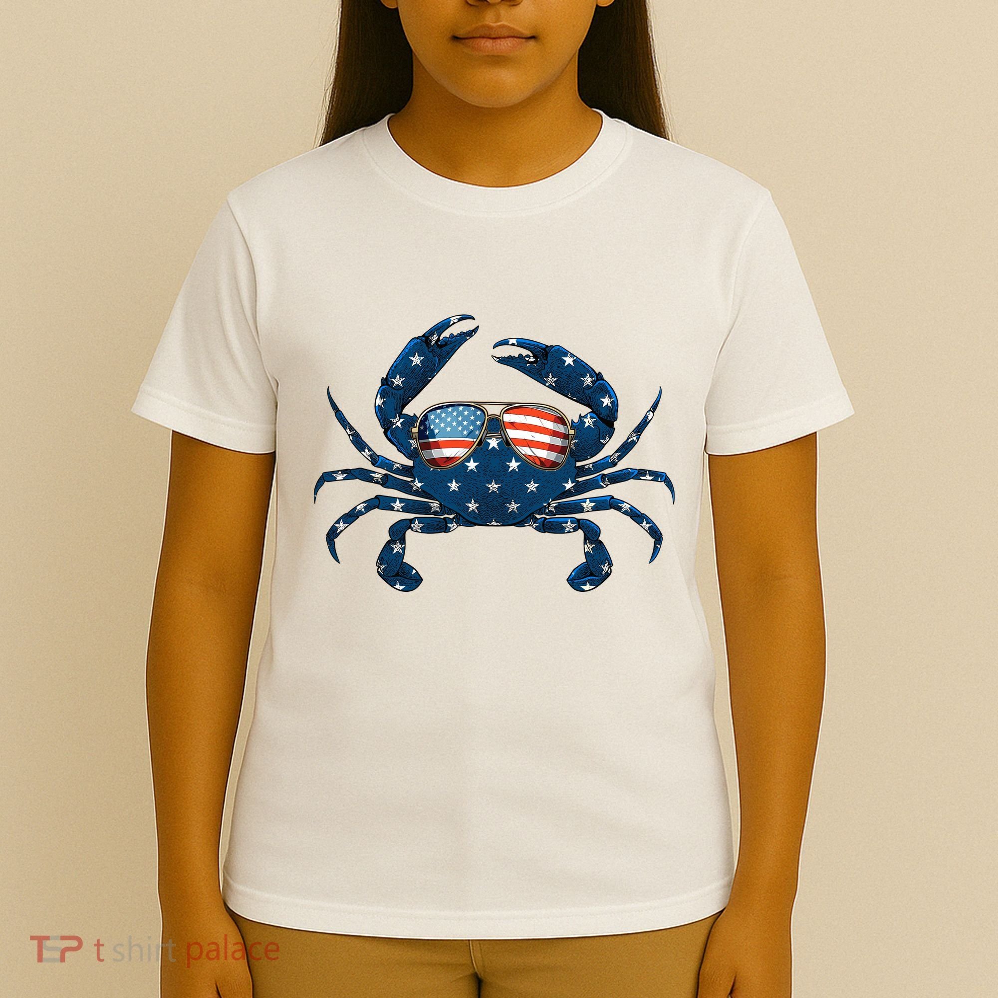 Patriotic Crab 4th Of July Usa Crustacean Seafood Crabbing T-Shirt