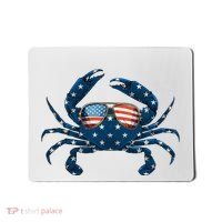 Patriotic Crab 4th Of July Usa Crustacean Seafood Crabbing Mousepad thumb 0