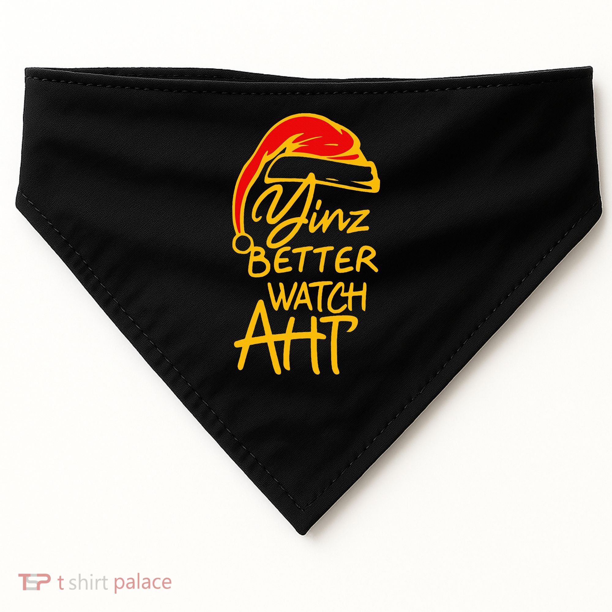 Pittsburgh Christmas 412 Yinzer Santa Yinz Better Watch Aht USA-Made Doggie Bandana