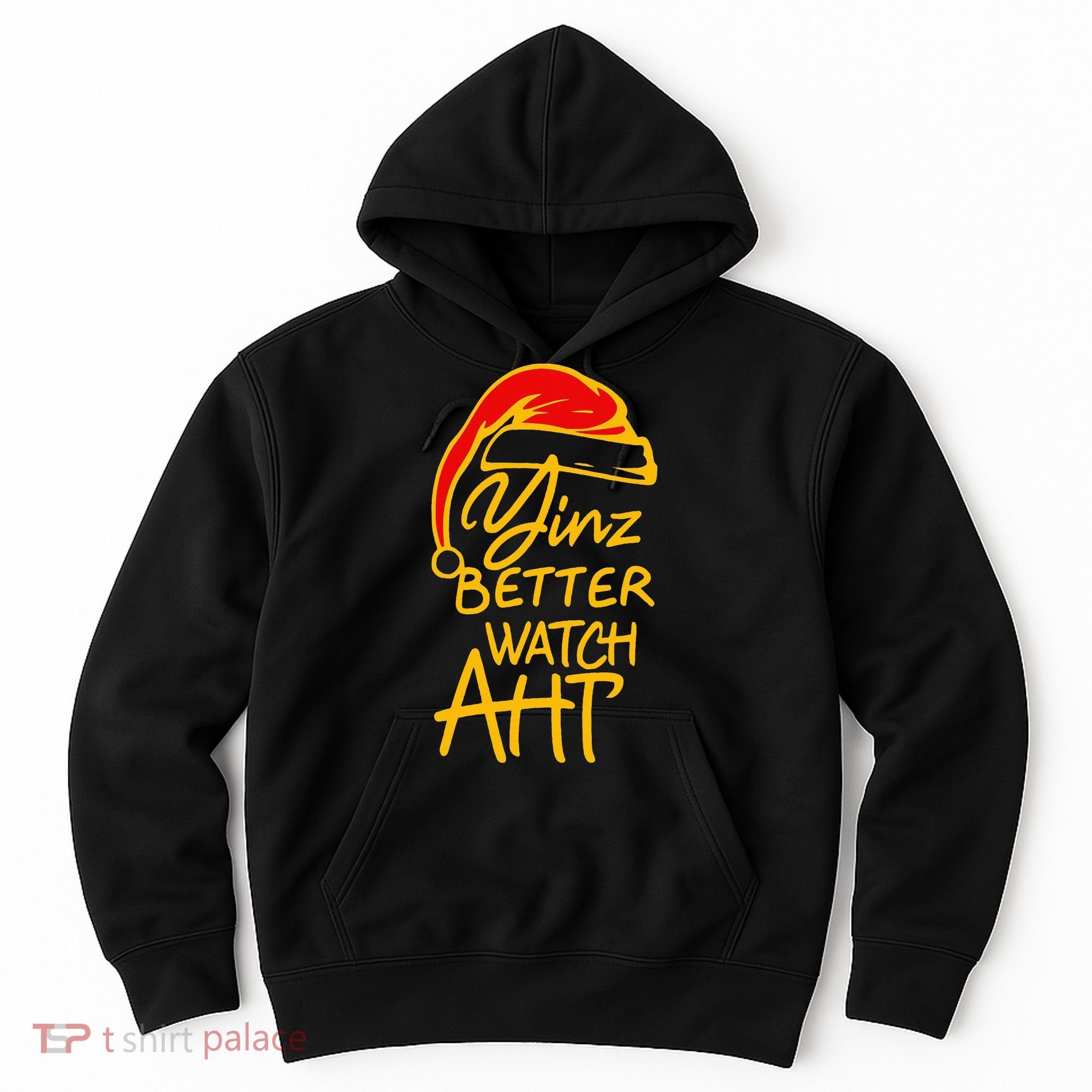 Pittsburgh Christmas 412 Yinzer Santa Yinz Better Watch Aht Hoodie