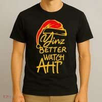 Pittsburgh Christmas 412 Yinzer Santa Yinz Better Watch Aht T-Shirt thumb 3