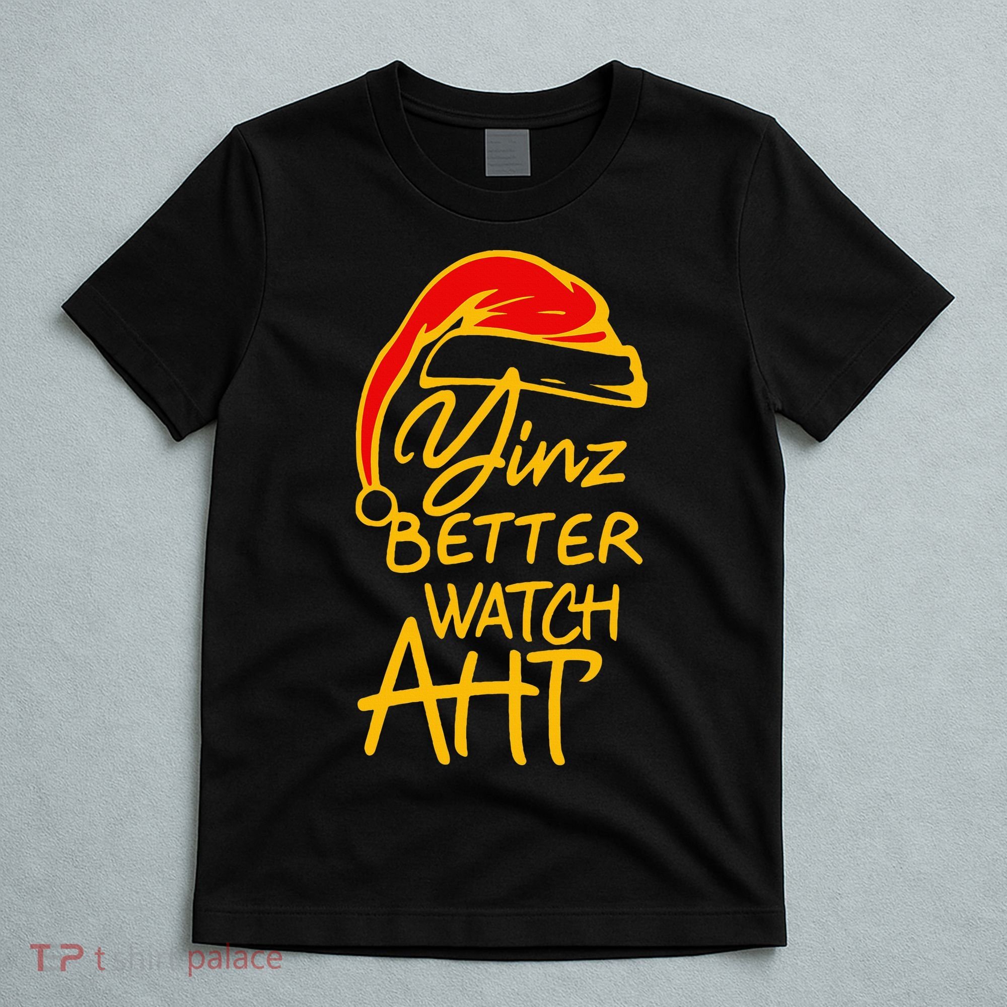Pittsburgh Christmas 412 Yinzer Santa Yinz Better Watch Aht T-Shirt