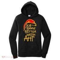 Pittsburgh Christmas 412 Yinzer Santa Yinz Better Watch Aht Women's Hoodie thumb 0