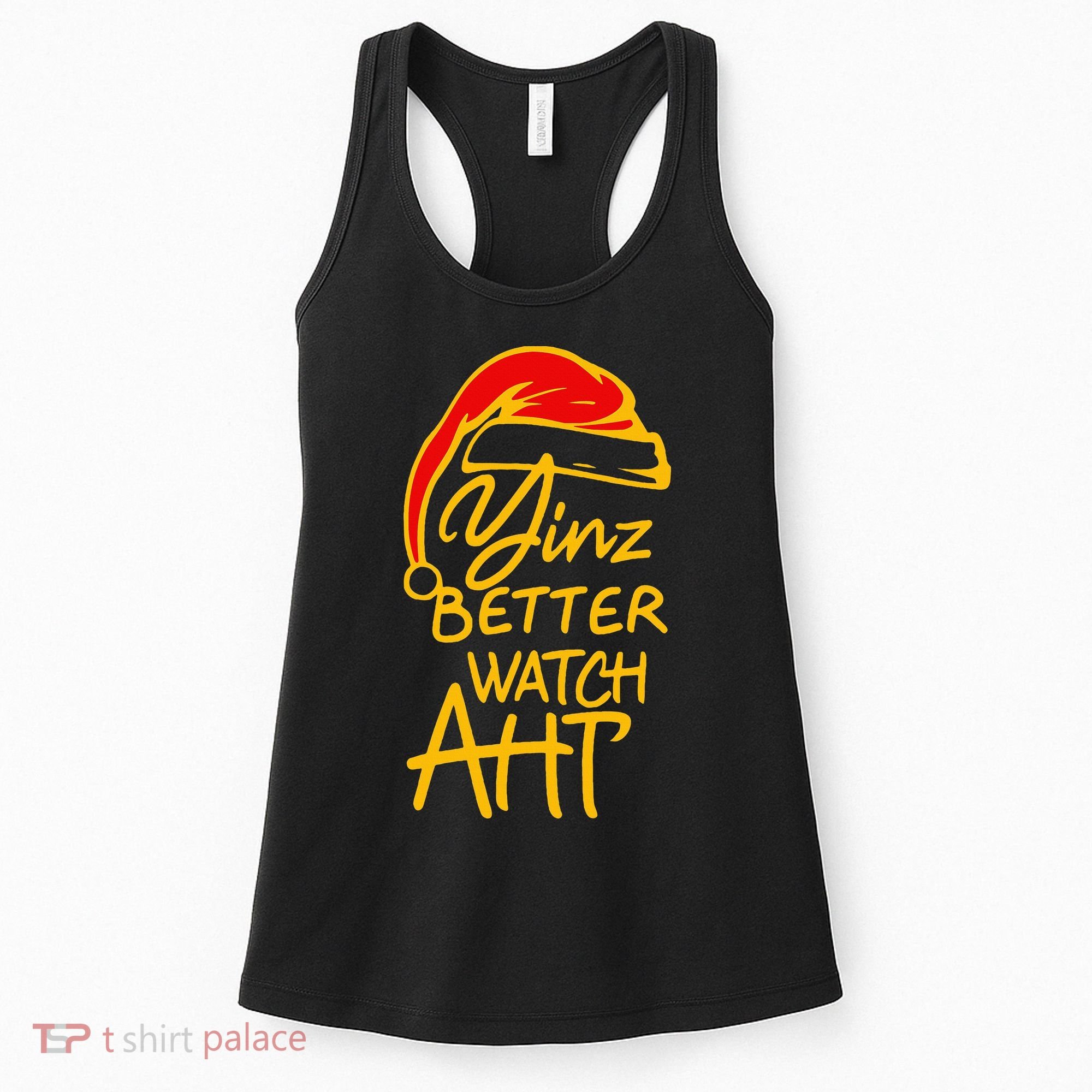 Pittsburgh Christmas 412 Yinzer Santa Yinz Better Watch Aht Women's Tank Top