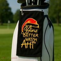 Pittsburgh Christmas 412 Yinzer Santa Yinz Better Watch Aht Golf Towel thumb 2