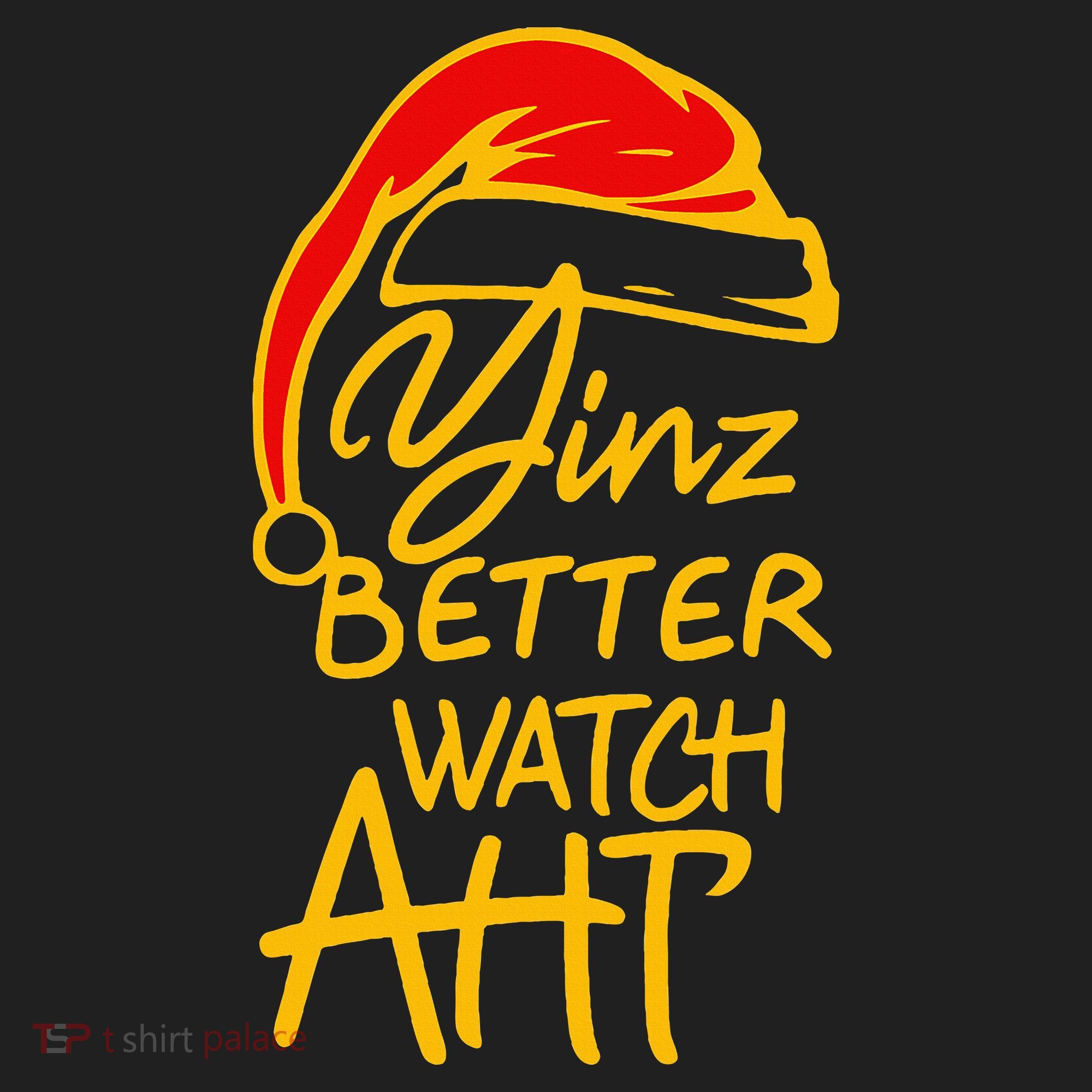 Pittsburgh Christmas 412 Yinzer Santa Yinz Better Watch Aht Golf Towel