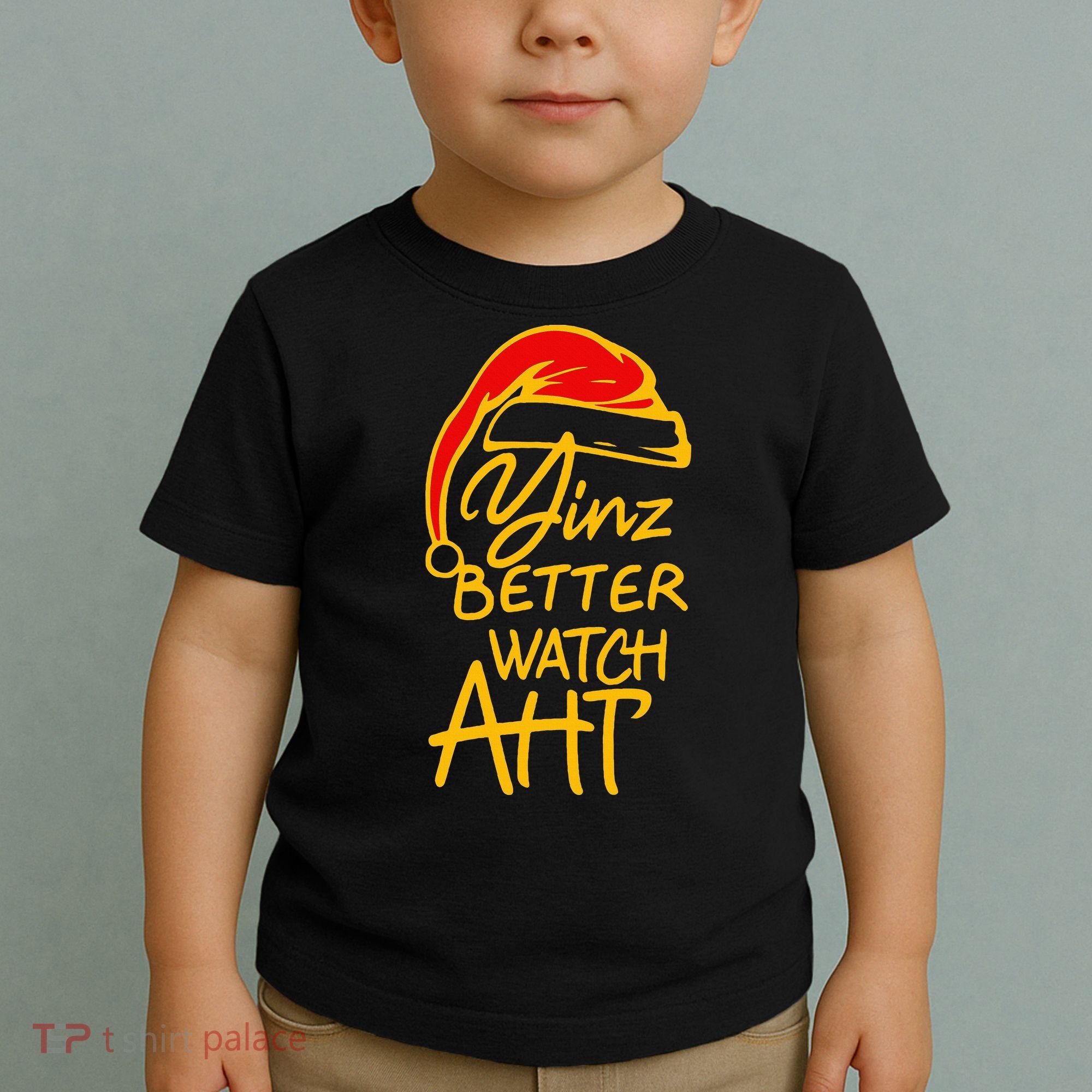 Pittsburgh Christmas 412 Yinzer Santa Yinz Better Watch Aht Toddler T-Shirt