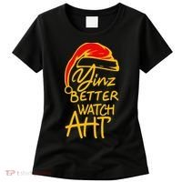 Pittsburgh Christmas 412 Yinzer Santa Yinz Better Watch Aht Women's T-Shirt thumb 0