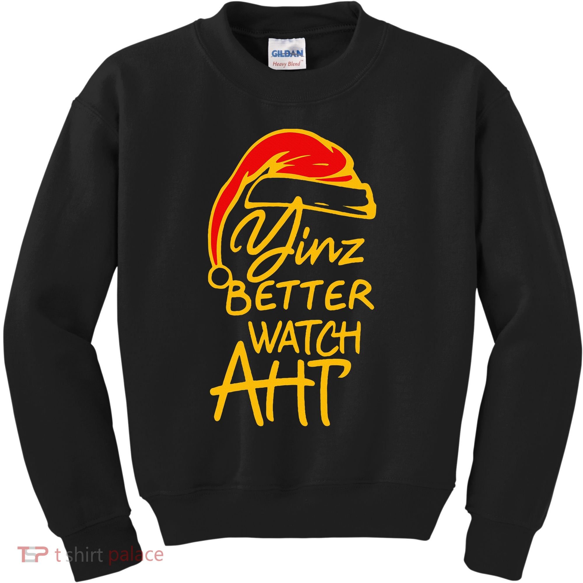 Pittsburgh Christmas 412 Yinzer Santa Yinz Better Watch Aht Kids Sweatshirt