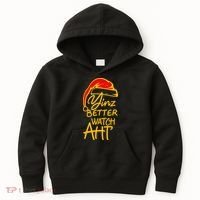 Pittsburgh Christmas 412 Yinzer Santa Yinz Better Watch Aht Kids Hoodie thumb 0