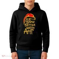 Pittsburgh Christmas 412 Yinzer Santa Yinz Better Watch Aht Kids Hoodie thumb 4