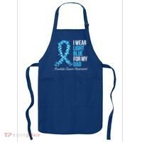 Prostate Cancer Awareness I Wear Light Blue For My Dad Cool Gift Apron thumb 0