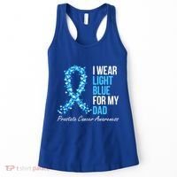 Prostate Cancer Awareness I Wear Light Blue For My Dad Cool Gift Women's Tank Top thumb 0