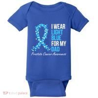 Prostate Cancer Awareness I Wear Light Blue For My Dad Cool Gift Baby Bodysuit thumb 0