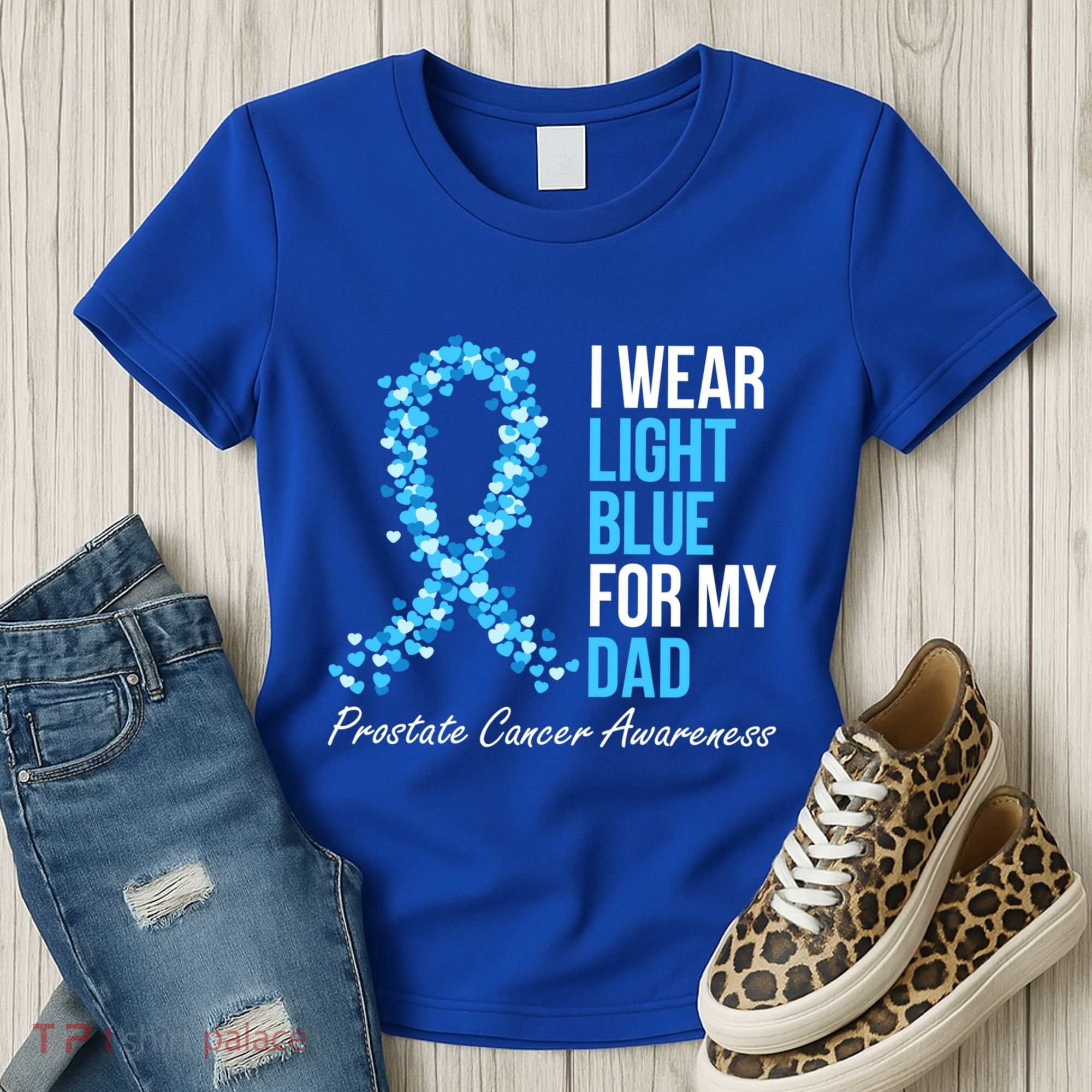Prostate Cancer Awareness I Wear Light Blue For My Dad Cool Gift Women's T-Shirt
