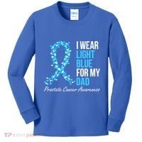 Prostate Cancer Awareness I Wear Light Blue For My Dad Cool Gift Kids Long Sleeve Shirt thumb 0