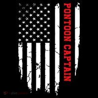 Pontoon Captain American Flag Pontooning Pontoon Boating Ornament thumb 1