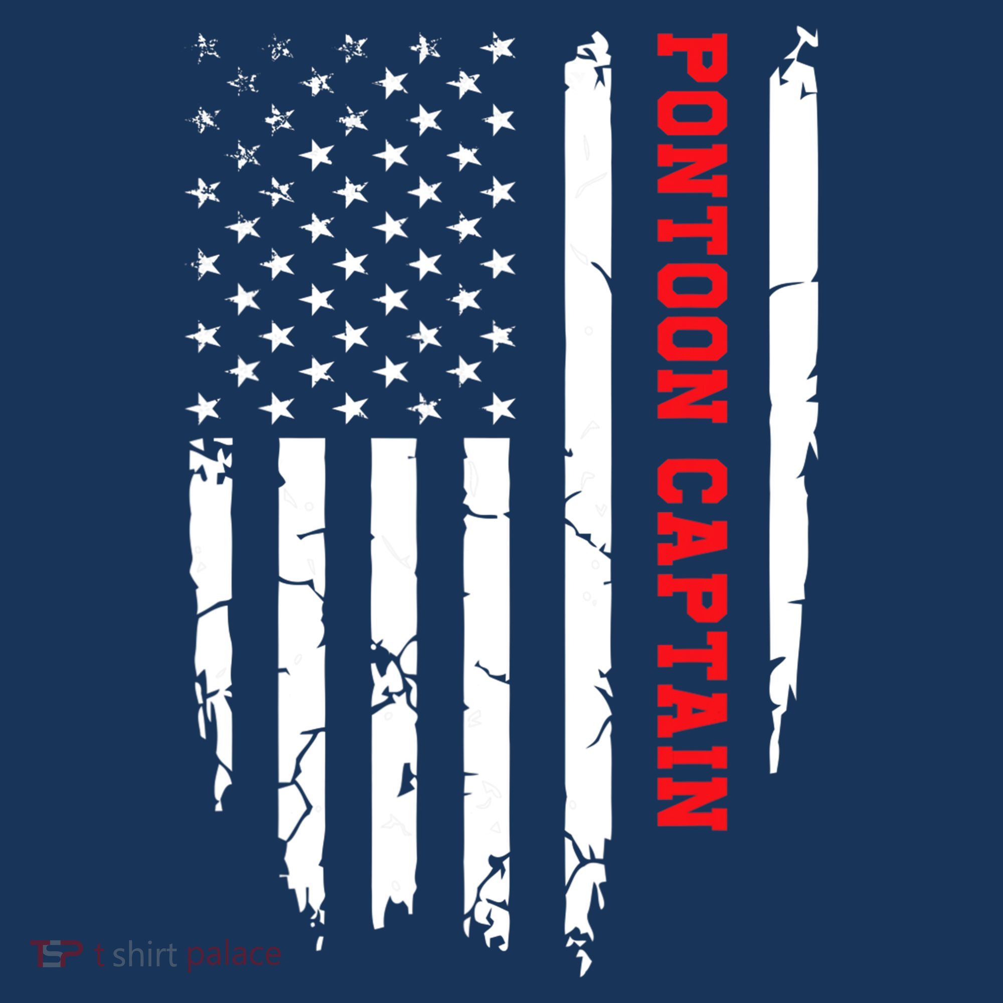 Pontoon Captain American Flag Pontooning Pontoon Boating Hoodie