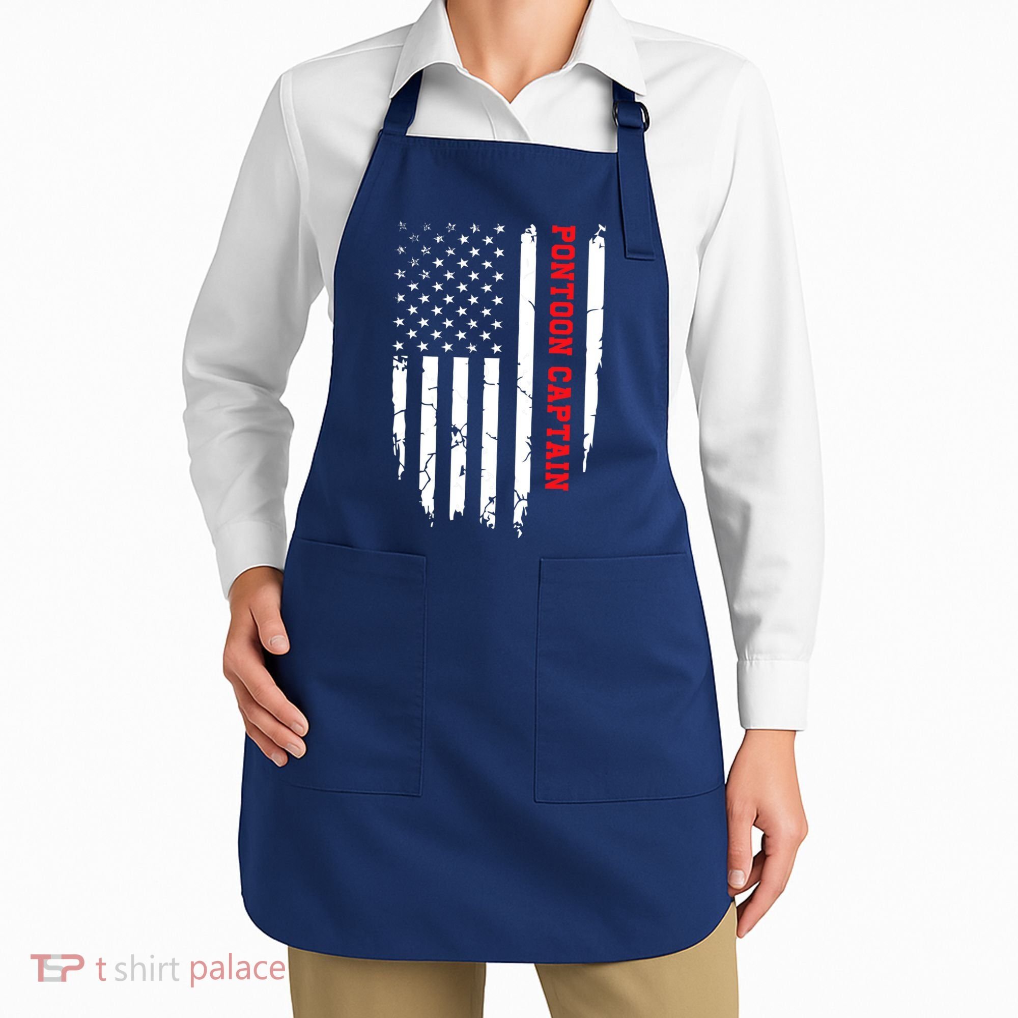 Pontoon Captain American Flag Pontooning Pontoon Boating Apron