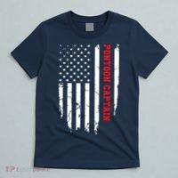 Pontoon Captain American Flag Pontooning Pontoon Boating T-Shirt thumb 5