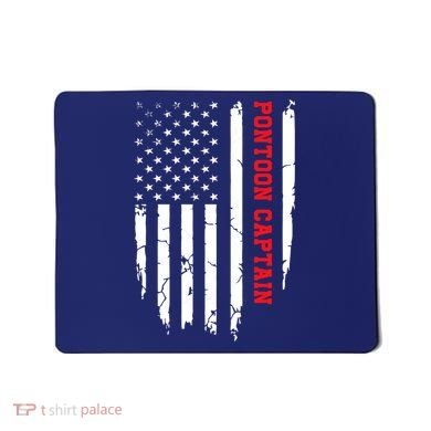Pontoon Captain American Flag Pontooning Pontoon Boating Mousepad