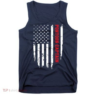Pontoon Captain American Flag Pontooning Pontoon Boating Tank Top