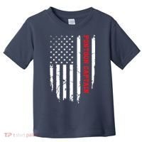 Pontoon Captain American Flag Pontooning Pontoon Boating Toddler T-Shirt thumb 0