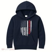 Pontoon Captain American Flag Pontooning Pontoon Boating Kids Hoodie thumb 0
