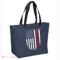 Pontoon Captain American Flag Pontooning Pontoon Boating Tote Bag thumb 2