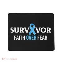 Prostate Cancer Awareness Survivor Gift Light Blue Ribbon Mousepad thumb 0