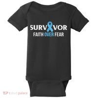 Prostate Cancer Awareness Survivor Gift Light Blue Ribbon Baby Bodysuit thumb 0