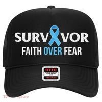 Prostate Cancer Awareness Survivor Gift Light Blue Ribbon Hat thumb 0