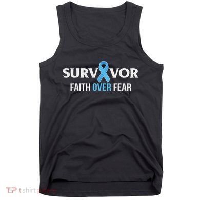 Prostate Cancer Awareness Survivor Gift Light Blue Ribbon Tank Top